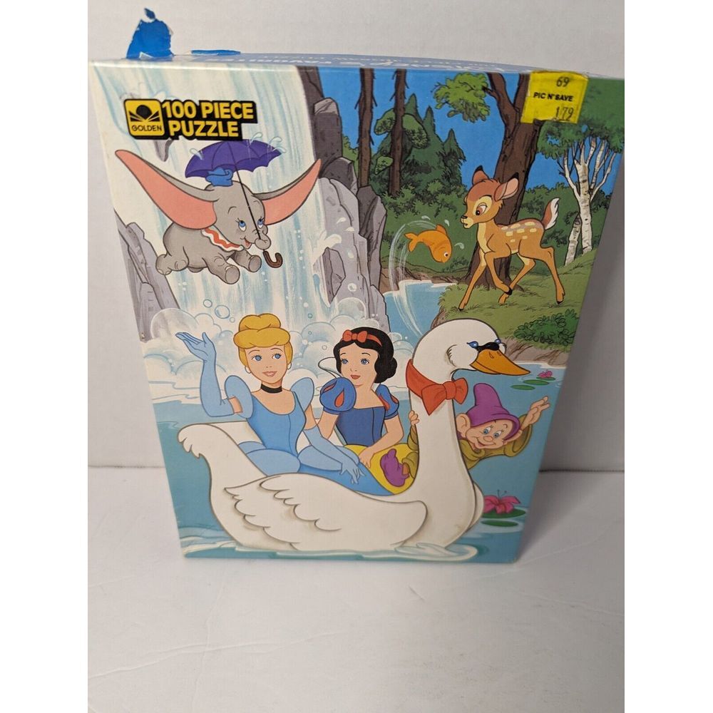 Walt Disney's Favorites Cinderella Dumbo Bambi Golden 100 puzzle 1986